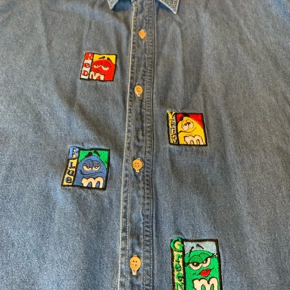M&M Brand Button Down Denim Shirt - Picture 4 of 7